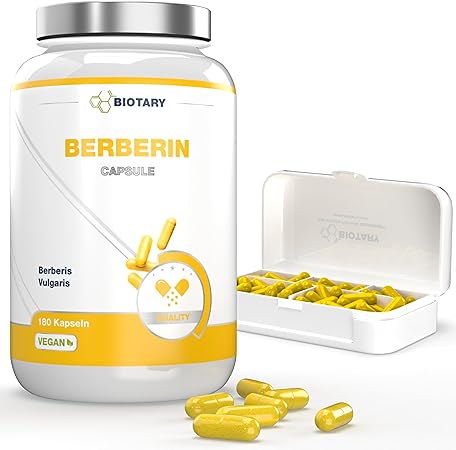 Biotær berberin 500 mg pr. kapsel, 180 kapsler, inkluderet pilleæske