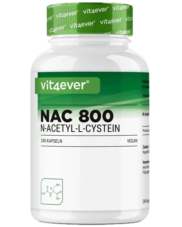 Nac-N-Acetyl L-cystein, 800 mg, 240 vaganske kapsler