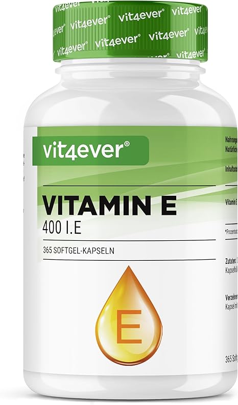 Vitamin E 400 I.E. - 365 Softgel Kapseln
