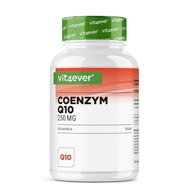 Coenzym Q10 ekstra høj dosis med 250 mg pr. kapsel - 120 eller 180 kapsler