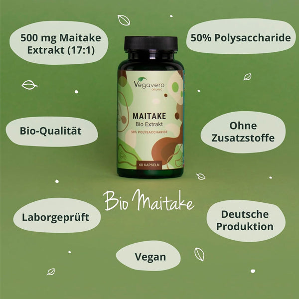 Maitake-ekstrakt - 500 mg, 60 kapsler