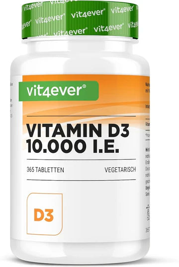 Vitamin D3 10.000 IE (Depot ) 365 tabletter, høj dosering