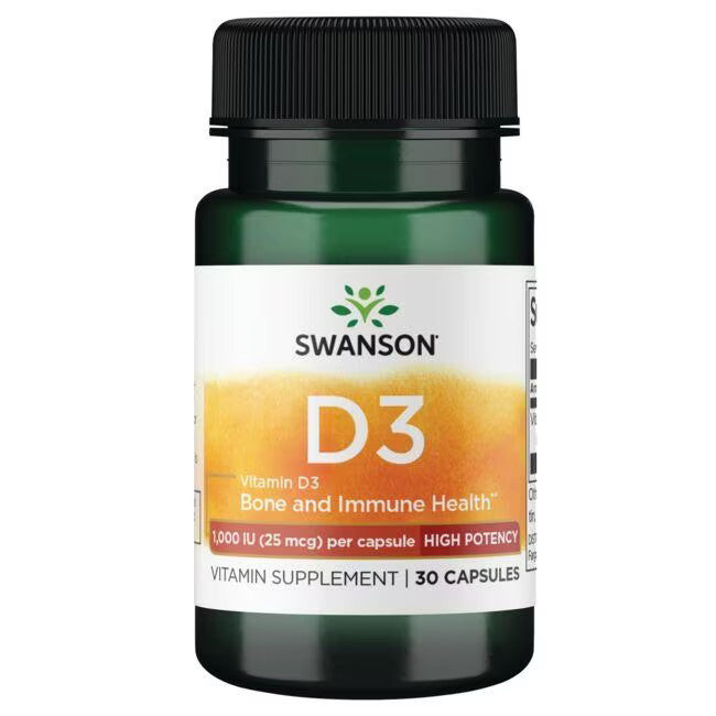 D3 - High-Performance Vitamin  - Swanson - 1,000 IU 30 Caps
