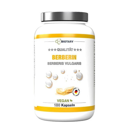 Biotær berberin 500 mg pr. kapsel, 180 kapsler, inkluderet pilleæske