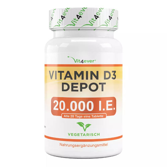 Vitamin D3 20,000 IU Depot, 240 Tablets, High Dosage