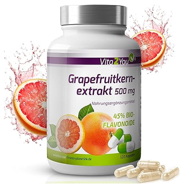 Grapefrugtkerneekstrakt 500 mg - 120 kapsler