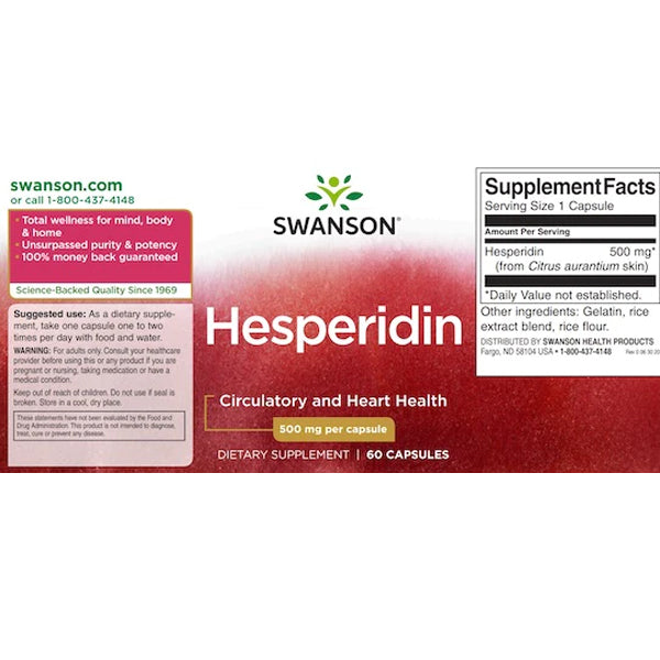 Hesperidin 500 mg - 60 kapsler