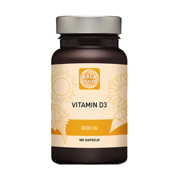 Kala Health Vitamin D 3,000 IU, Vitamin - D3 - Maximum Strength Supplement, 180 Small Capsules