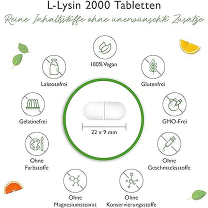 L-Lysin 2000 - 365 tabletter - 1000 mg