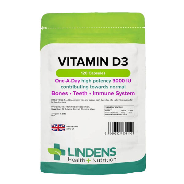 Vitamin D3 3000IU - 120 kapsler