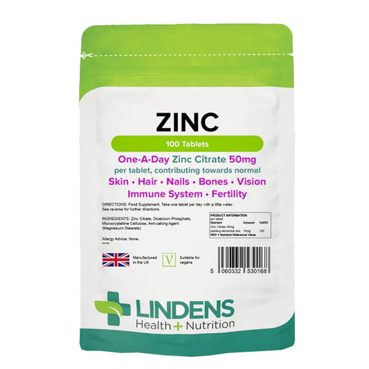 Zink citrate 50 mg 100 tablets