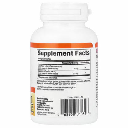 Lutein 20 mg , 60 softgels