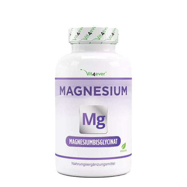 Magnesium Bisglycinat - 240 kapsler - Laboratorietestet - Vegansk - Højdosis