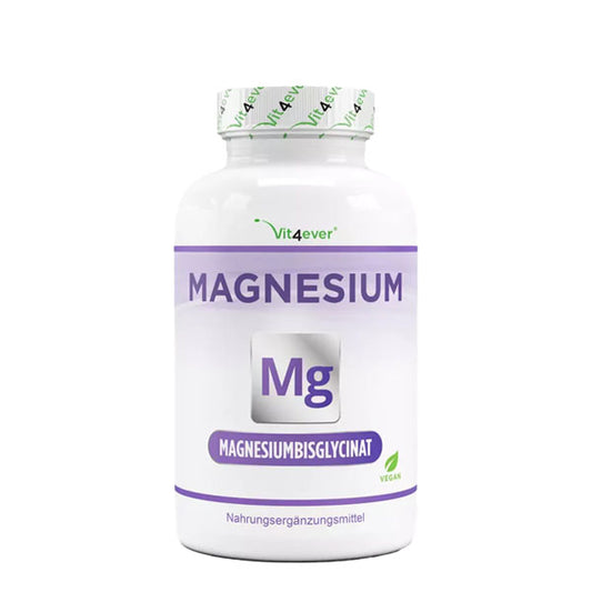 Magnesium Bisglycinat - 240 kapsler - Laboratorietestet - Vegansk - Højdosis