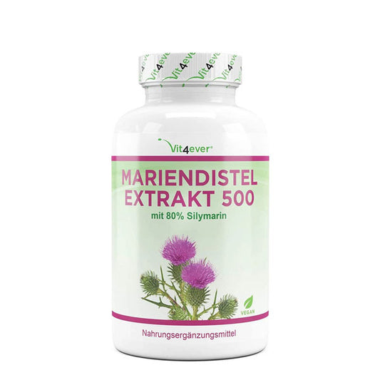 Marietidsel (Mariendistel) Ekstrakt 500 mg & 400 mg Silymarin - 180 kapsler