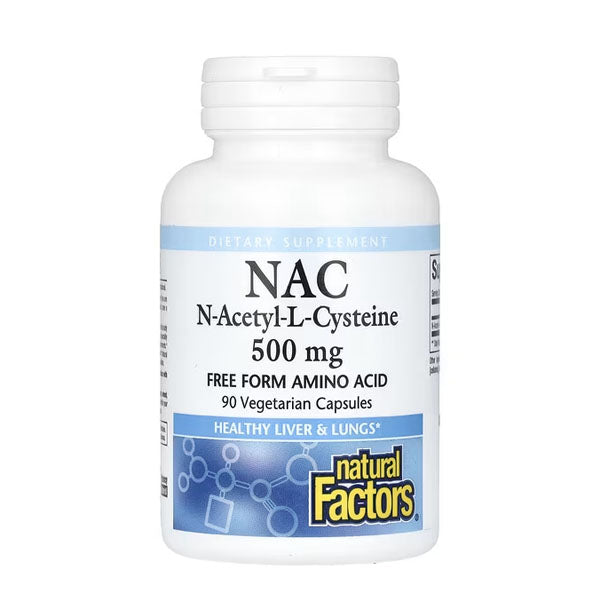 Natural Factors, NAC N-Acetyl-L-Cysteine, 600 mg, 60 Vegetarian Capsules