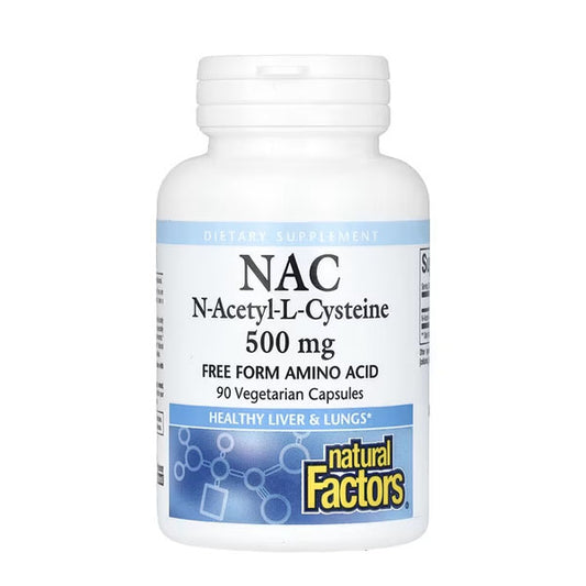 Natural Factors, NAC N-Acetyl-L-Cysteine, 600 mg, 60 Vegetarian Capsules