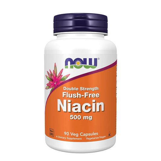 Now Foods, Niacin Flush Free 500 mg, 90 veganske kapsler