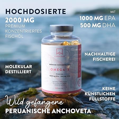 Omega 3 fish oil, 1000 mg-120 capsules