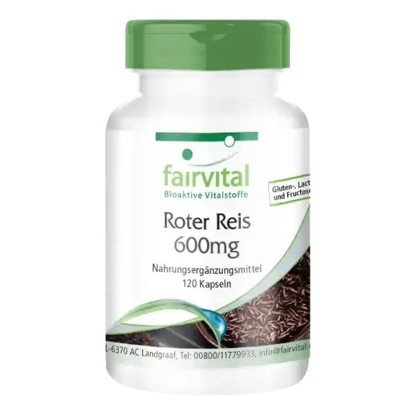 Røde ris (Roter reis), 600 mg - 120 kapsler fra Fairvital