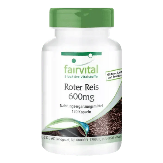 Røde ris (Roter reis), 600 mg - 120 kapsler fra Fairvital