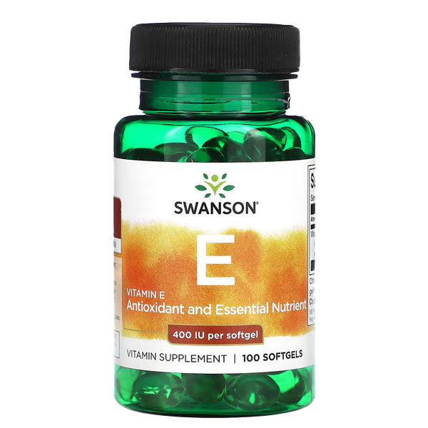 Vitamin E, 400 IU, 100 Softgels (AS-D- Alpha Tocopheryl acetate)