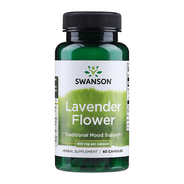 Swanson Full Spectrum Lavender Flower 400 mg 60 Capsules