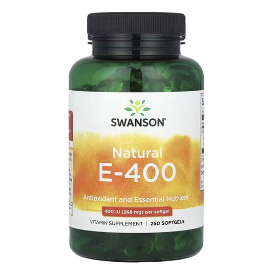 Vitamin E - Natural 400 iu 250 softgels ( AS-D- ALPHA TOCOPHERYL ACETATE )