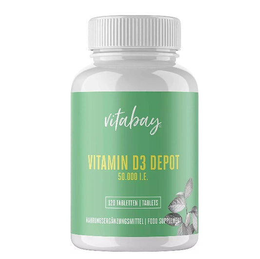 Vitamin D3 Depot 50.000 I.E. fra Vitabay - 120 tabletter